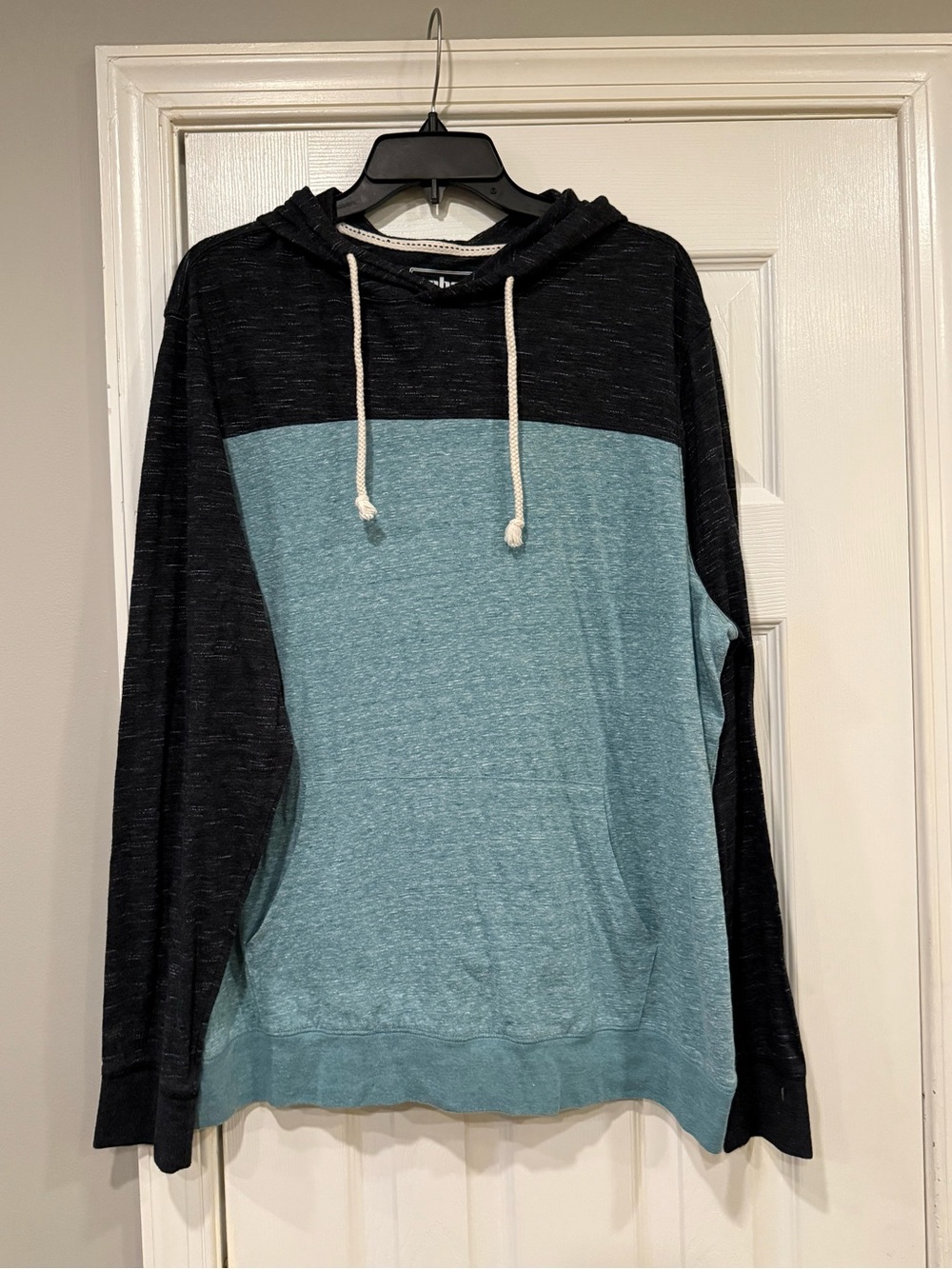 Urban Pipeline Men’s Two Tone Lightweight Pullover Raglan Hoodie Shirt XXL Teal